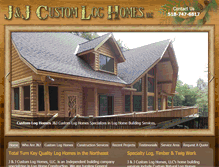 Tablet Screenshot of jandjcustomloghomes.com